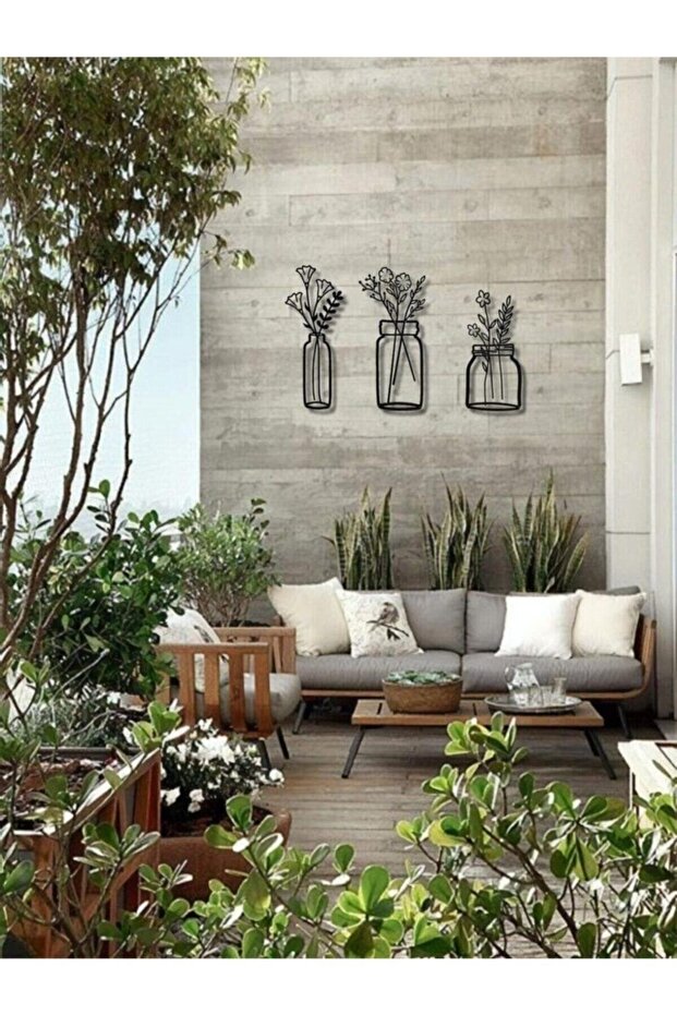 3'lü Saksı Dekor Ürünü - 3