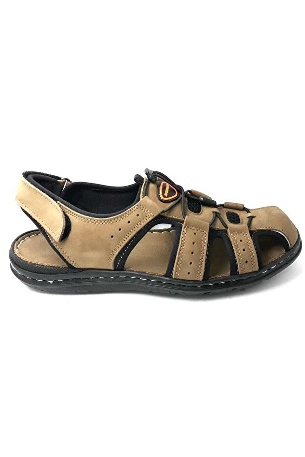 Dnp-1702 Sand Men's Daily Leather Sandals