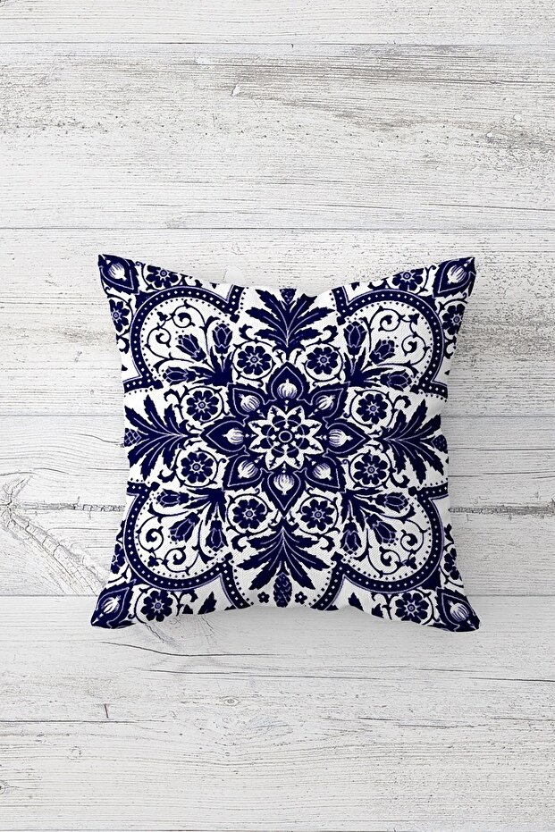 Dark Tile Patterned One Side Printed Hidden Zipper Pillow Case Throw Pillow Sofa Pillow Case