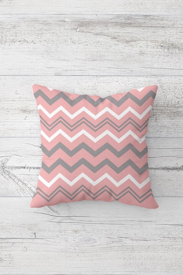 Geometric Zigag Pattern One Side Printed Hidden Zipper Pillowcase Throw Pillow Seat Pillow Case - 1