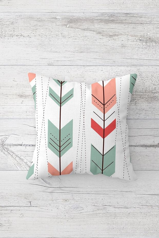 Bohemian Arrow Line Pattern One Side Printed Hidden Zipper Pillowcase Throw Pillow Sofa Pillowcase - 1