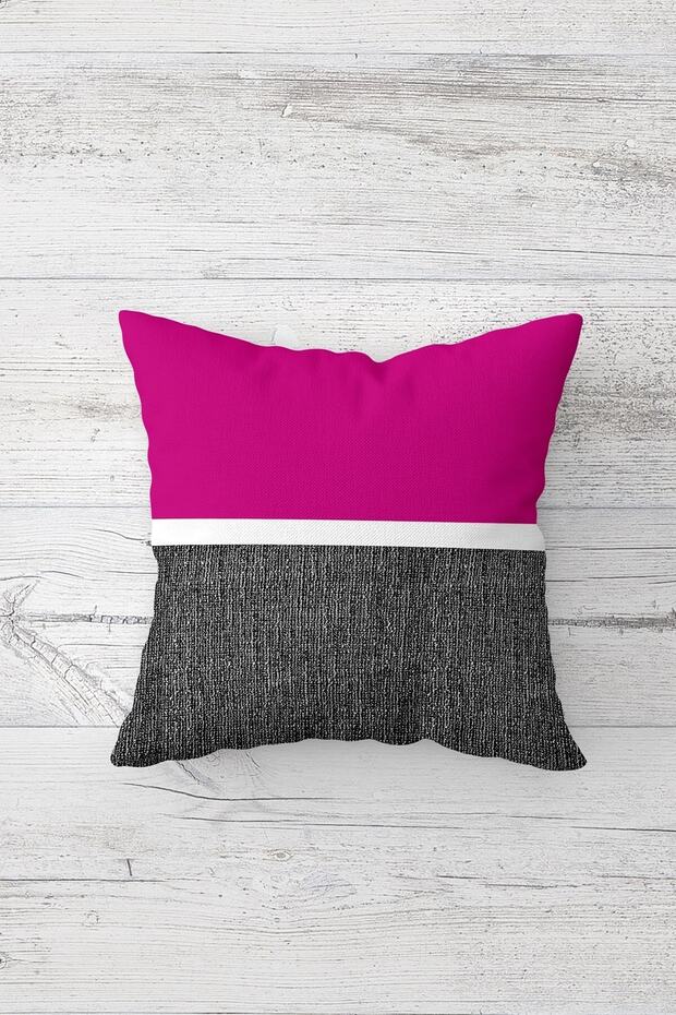 Jute Pattern Color Gradient One Side Printed Hidden Zipper Pillow Case Throw Pillow Seat Pillow Case - 1
