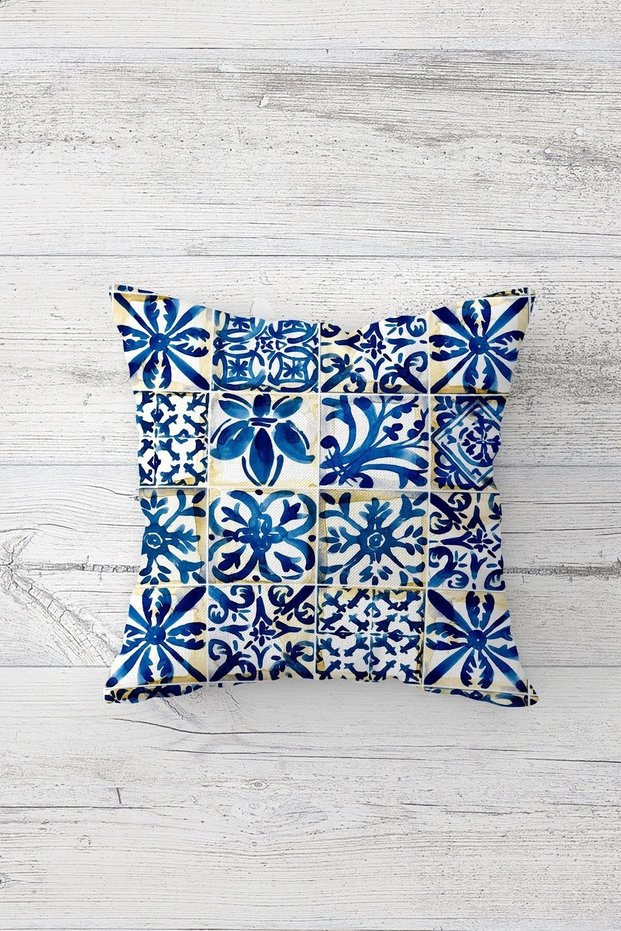 One Side Printed Hidden Zipper Decorative Pillowcase Throw Pillow Case Seat Pillowcase
