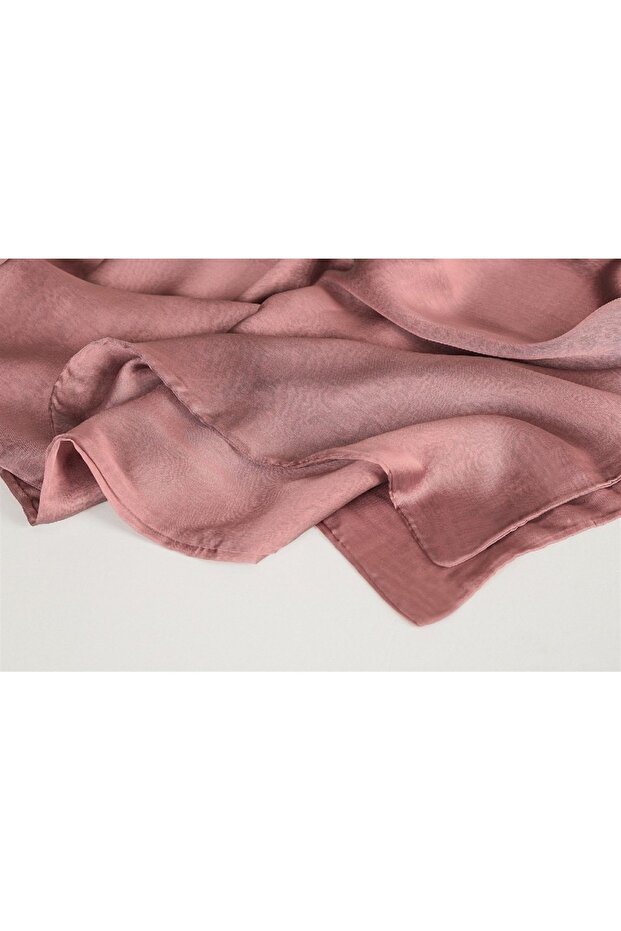 شال جانجان بطبقة مزدوجة - بودرة داكنة