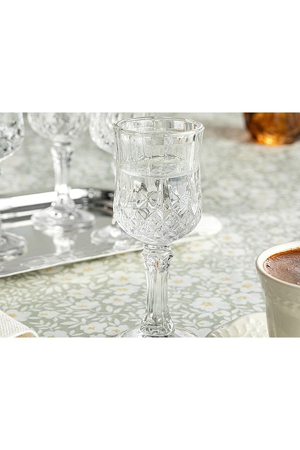 Rich Roe Cam 6'lı Kahve Yanı Su Bardağı 50 ml - 2