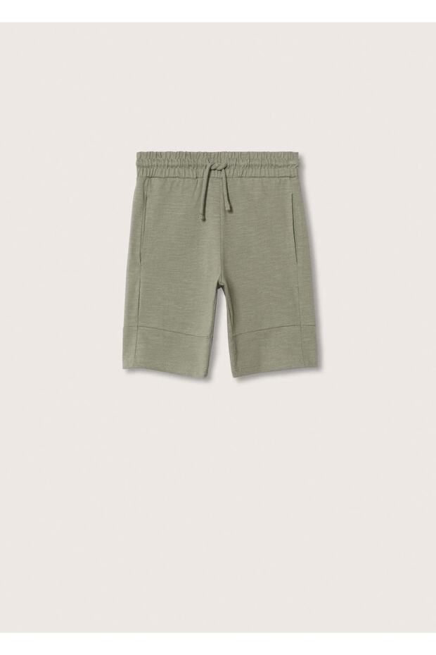 Jogger Pamuklu Bermuda Şort - 1