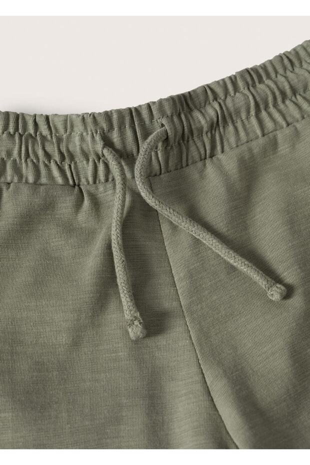 Jogger Pamuklu Bermuda Şort - 3