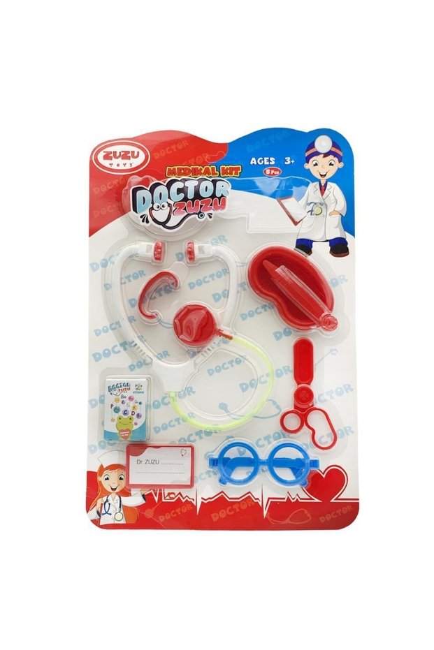 Zuzu Educational Toy Doctor Profession Activity Play Sets Stethoscope Glasses Scissors and Medical Dish