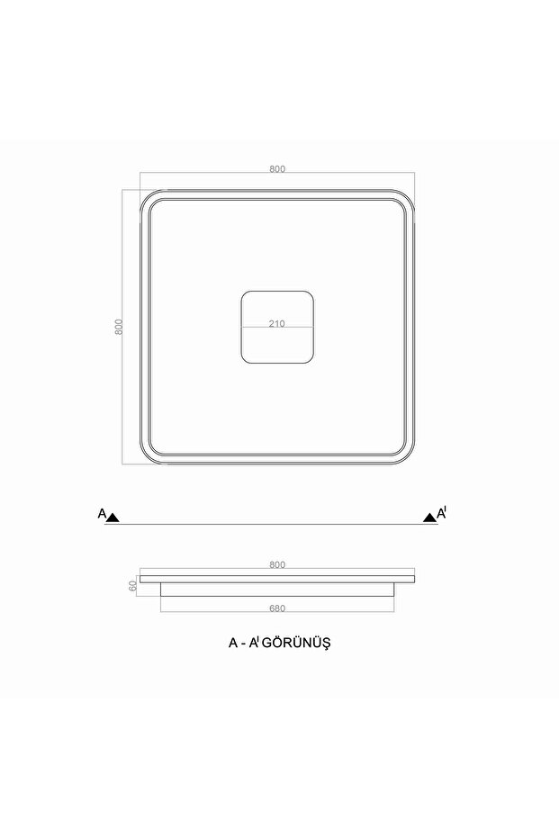 Trıolux Led Avize Plafonyer Basıs Tr2a010c 80*80cm - 4