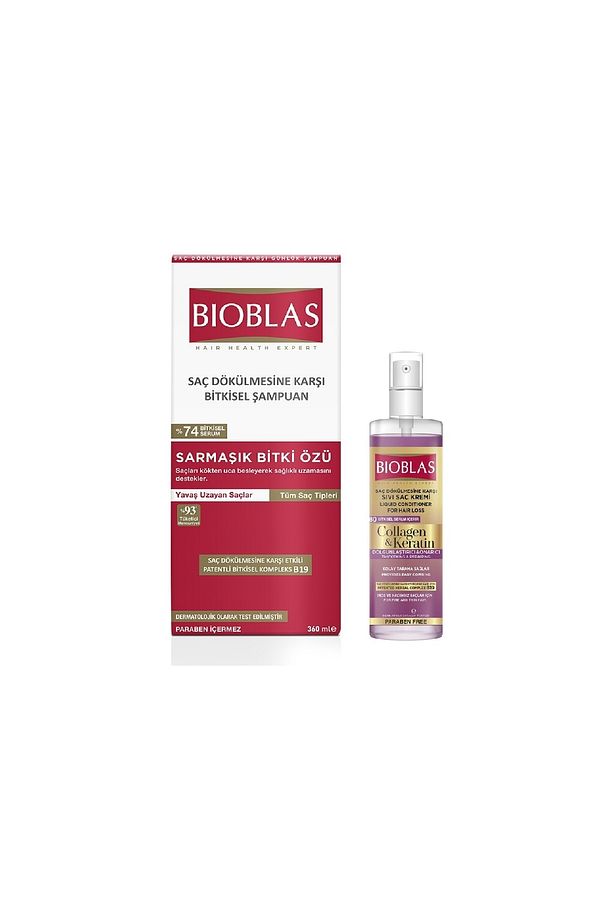 Şampuan 360ml Sarmaşık Bitki Özü+sıvı Saç Kremi Kolojen Keratin 115ml - 1