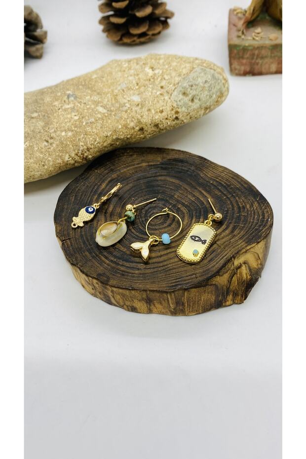 Handmade Ethnic Authentic Hippie Bohemian 4 Piece Set Earrings