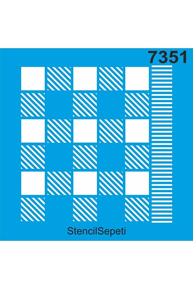 نمط مربعات - قالب رسم استنسل 40 × 40 سم - 1