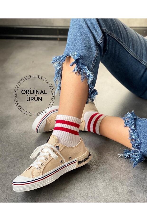 Bej - Polo Club Unisex Keten Spor Ayakkabı - 2