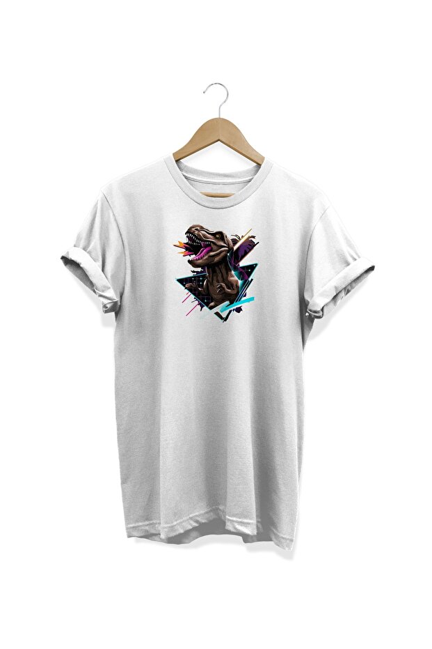 Dinosaur Printed White T-Shirt