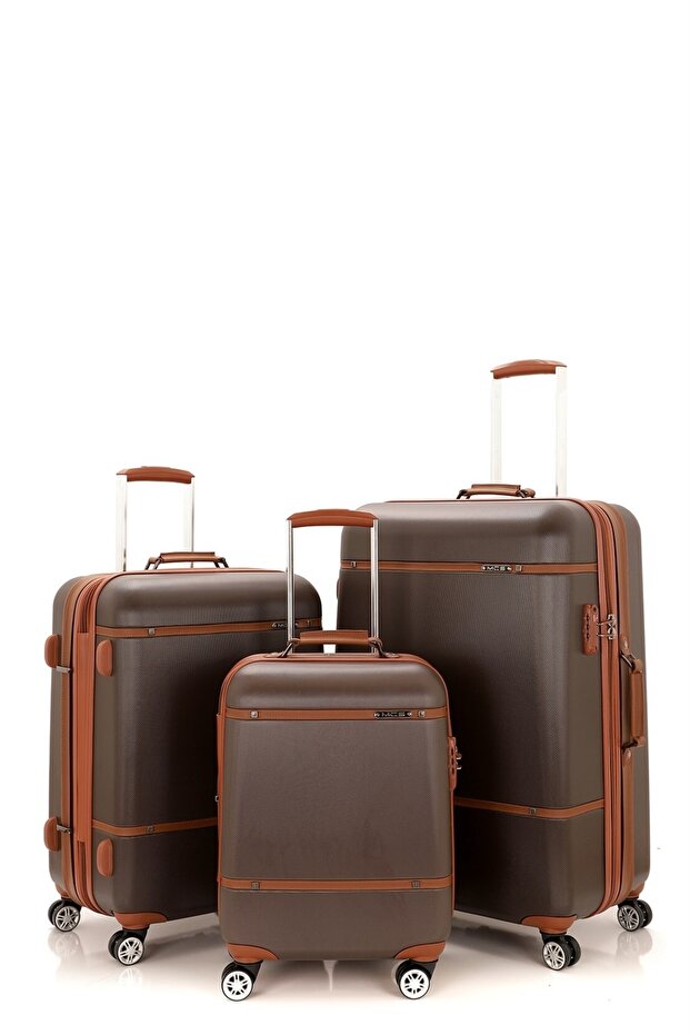 Üçlü Lüx Abs Valiz Seti V209 - 1