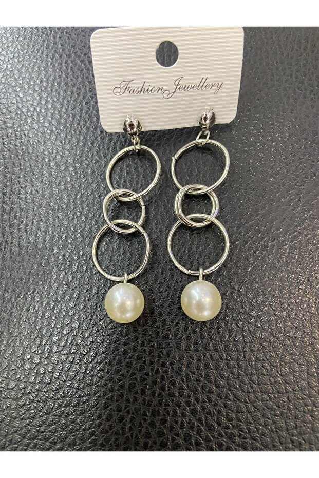 Milky Way Model Ringed Pearl Bijouterie Earrings