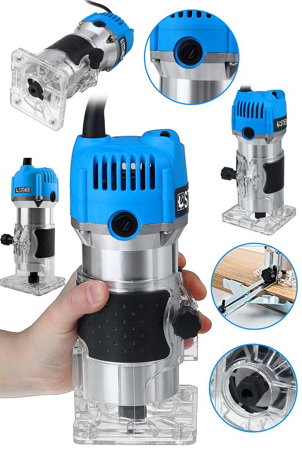 Alman 3000 Watt 6 Kademe Devir Ayarlı Formika Traşlama Freze Makinesi 6 Mm Pens - 2