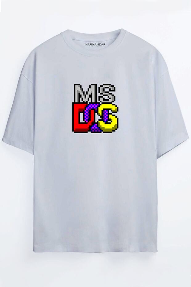 Ms-dos Black - White Oversize T-shirt