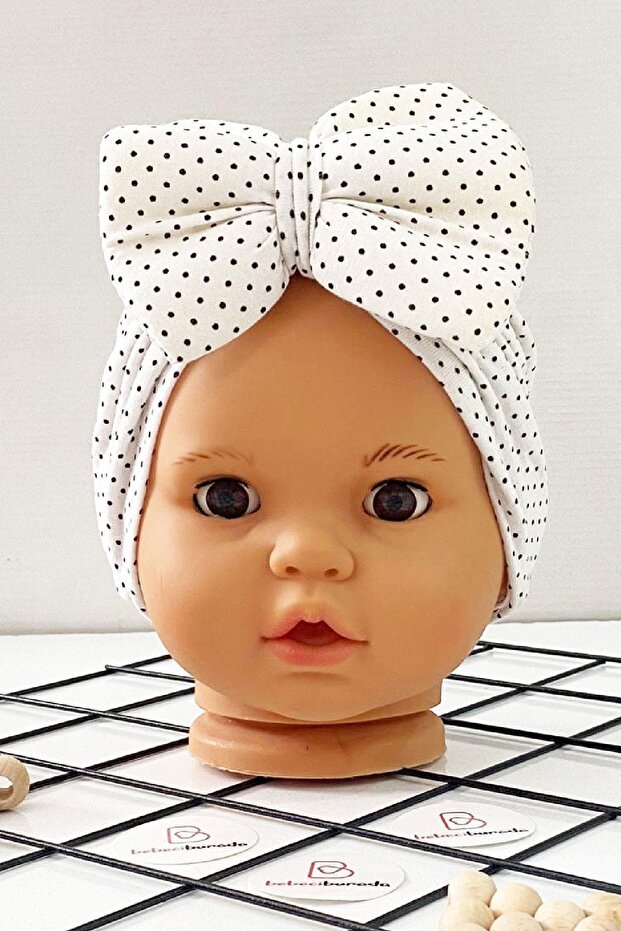 Baby Girl Polka Dot Bow Bonnet 0-12 Months