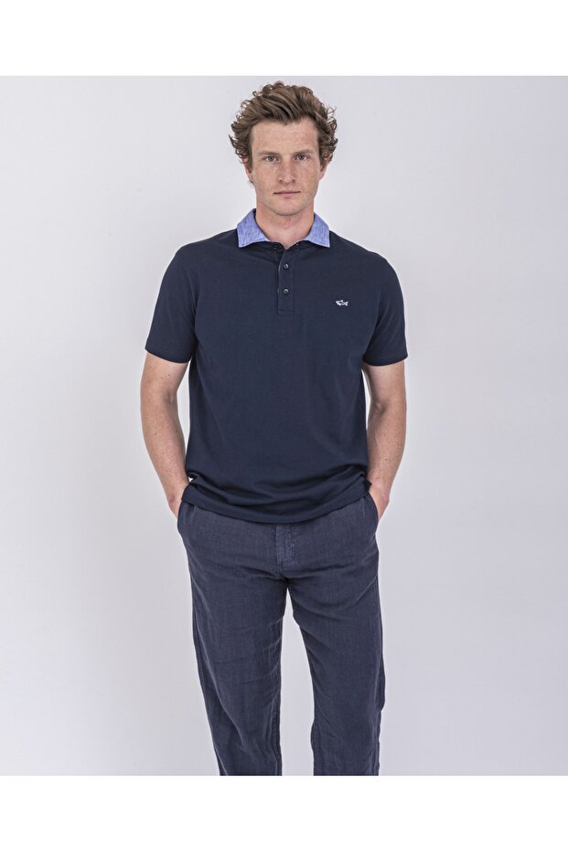 Men's Knitted Poloshirt C.wCotton