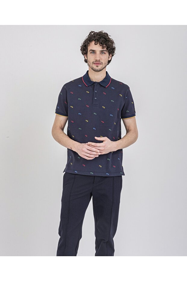 Men's Knitted Poloshirt C.wCotton