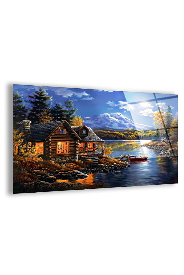 Unbreakable Glass Village House Painting