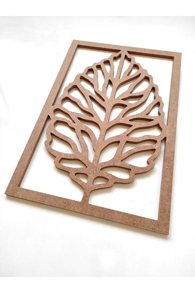 Dekoratif Yaprak Pano / Ham Mdf Boyanabilir Yapraklı Tablo 33*22 Cm - 3