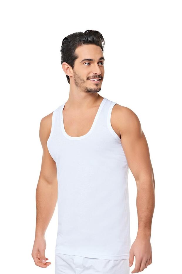 Men's Combed Cotton Undershirt 6 Pack Sy0001