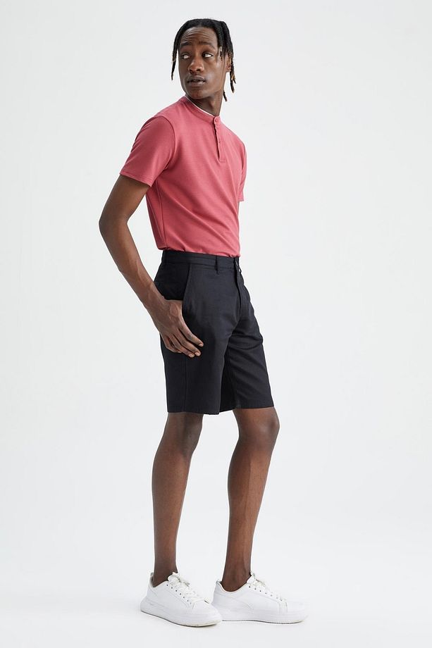 Regular Fit Bermuda Şort - 4