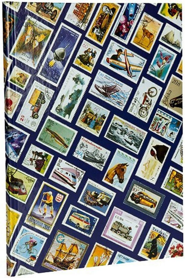 Pul Defteri Hobby W16, A4 , 8 Yaprak, 16 Sayfa, Beyaz Zemin, Mavi Kapak - 1