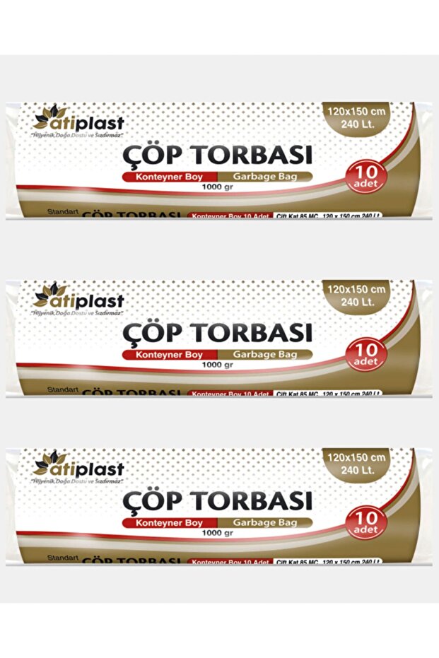 Container Size Garbage Bag 120x150 1000 Grams (10 Pieces X 3 Rolls)