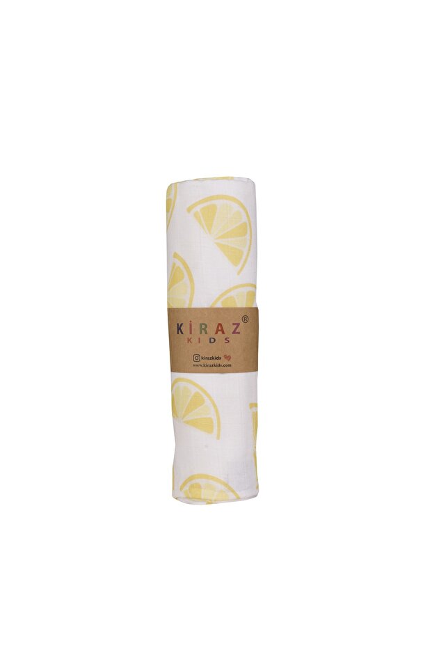 Lemon Pattern Two Layer Muslin Blanket - 2