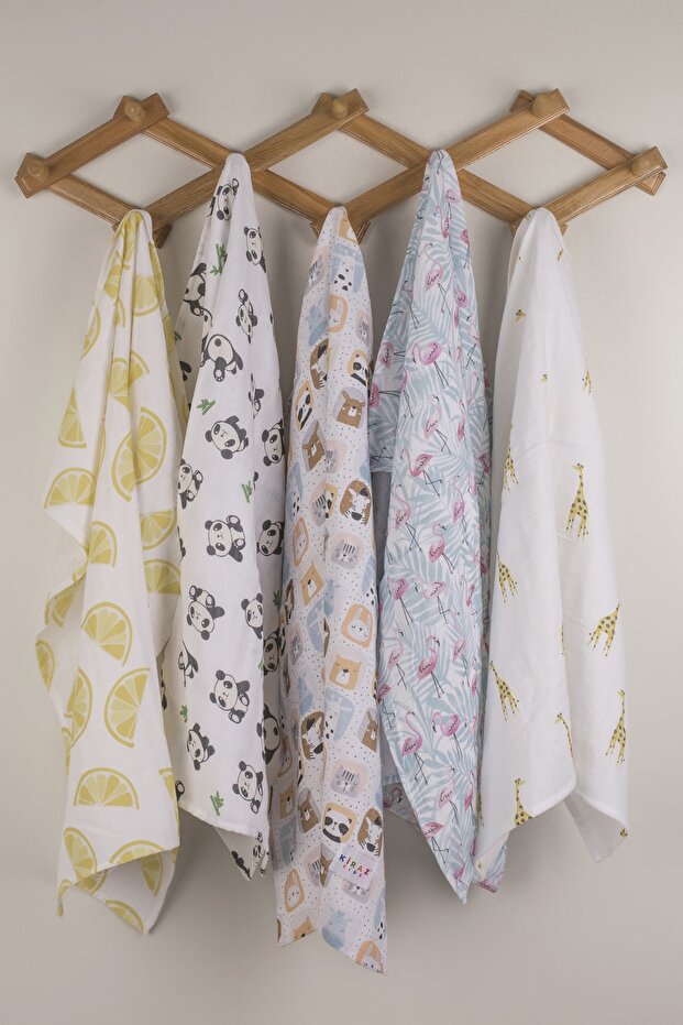 Lemon Pattern Two Layer Muslin Blanket - 4