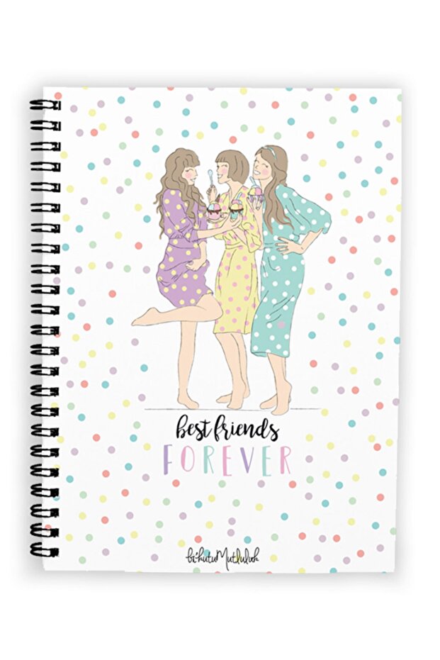 Gift - N017 A5 Design Spiral Notebook - Best Friends Notepad