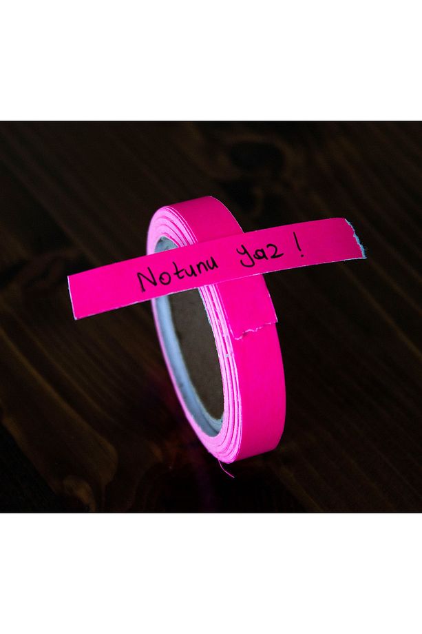Yapışkanlı Not Yazma Bandı (neon Pembe) - 1
