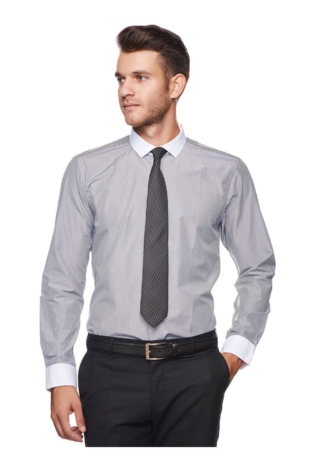 Tailored Slim Fit Çizgili Gömlek - 3