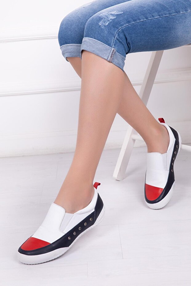 Genuine Leather Tommy Women's Leather Casual Shoes Trc-0502