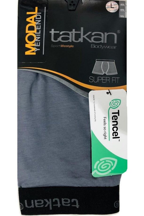 Erkek Füme 3'lü Paket Modal Şort Boxer - 1