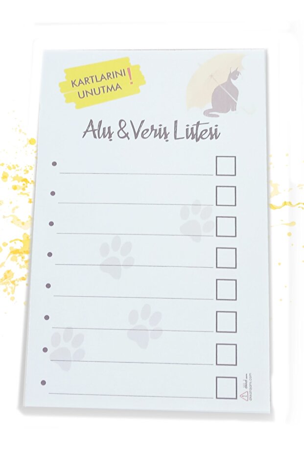 مجموعة أوراق ملاحظات بنمط القطة الصفراء - 2