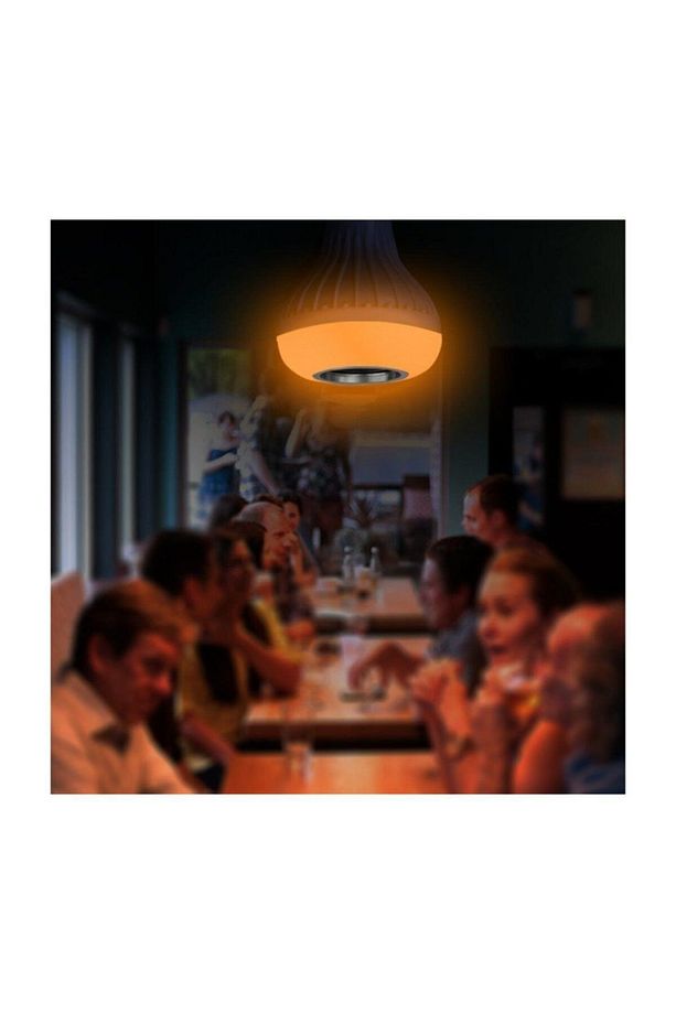 Bluetooth Hoparlör Led Akıllı Ampul Lamba 12 Renk Kumandalı Beyazbluetooth - 2
