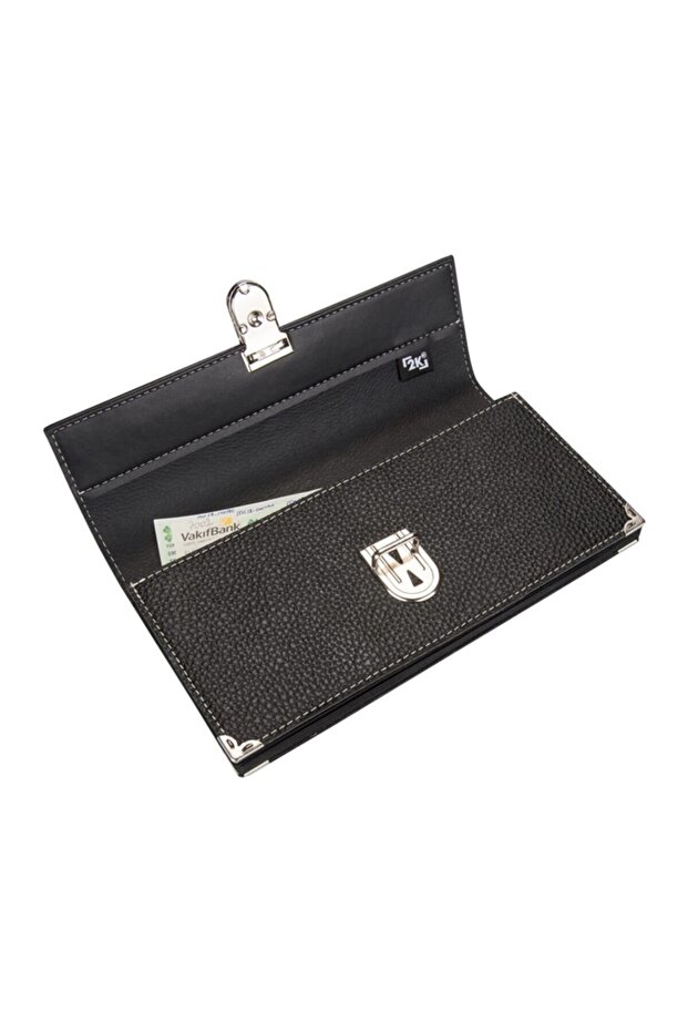 Faux Leather 13 Compartment Check and Bill Bag