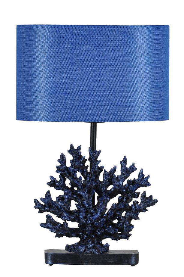 Modern Dizayn Mercan Abajur Cobalt Mavi - 2
