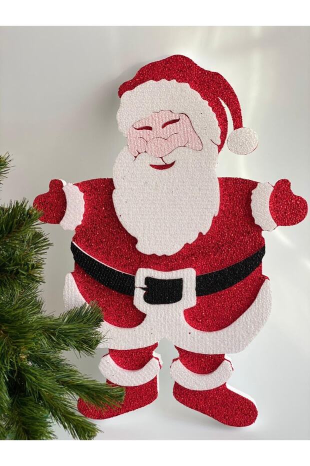 Glittery Giant Santa Claus Christmas Special Door Wall Decoration Styrofoam