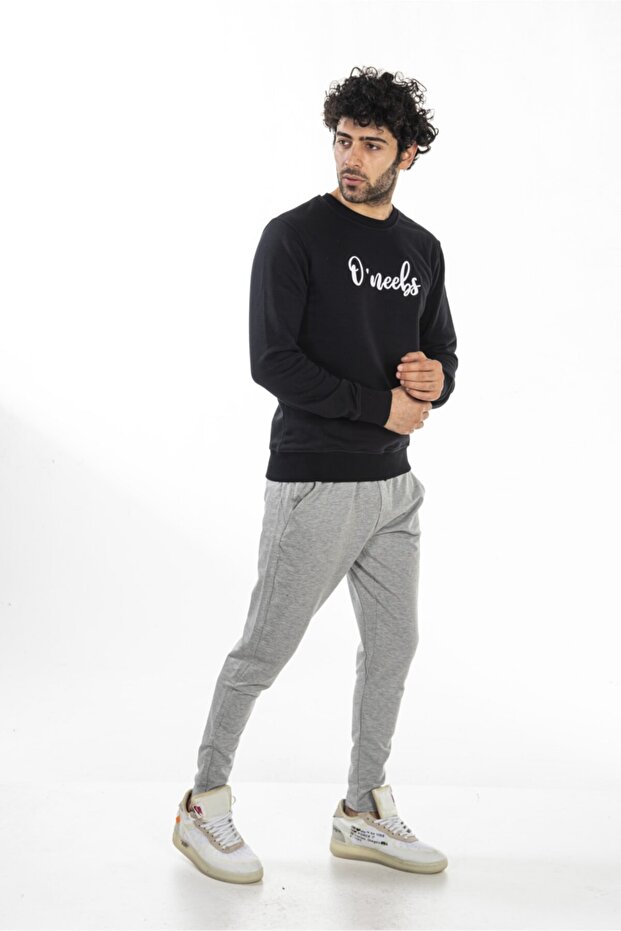 Siyah Erkek Sweatshirt - 2