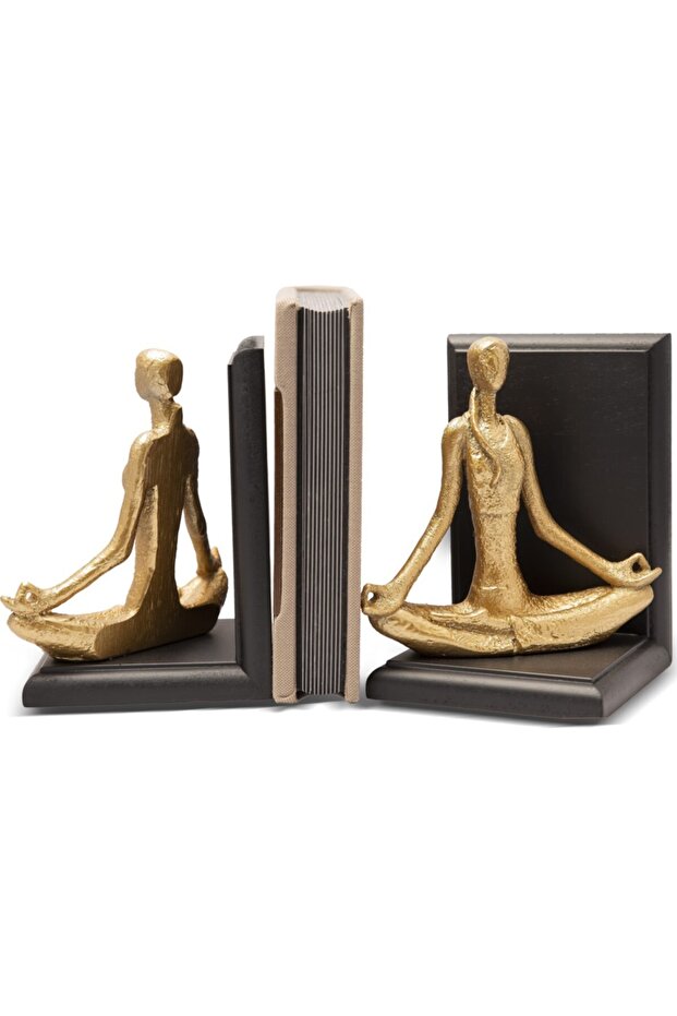 Woman Doing Yoga - Book Holder Gold