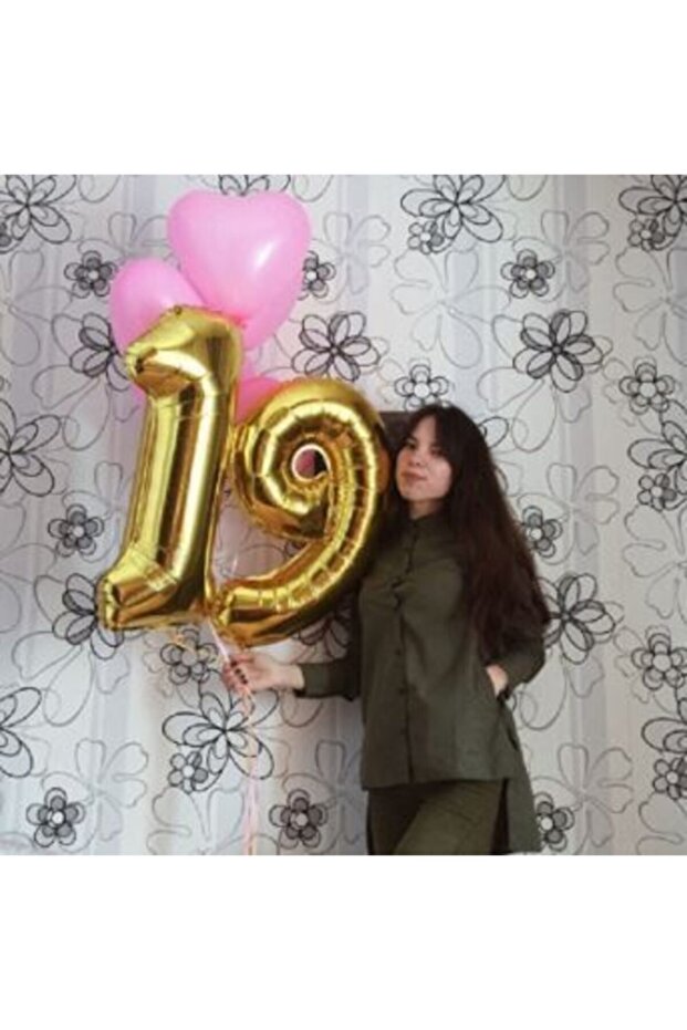 65 cm 19 Years Foil Gold Balloon