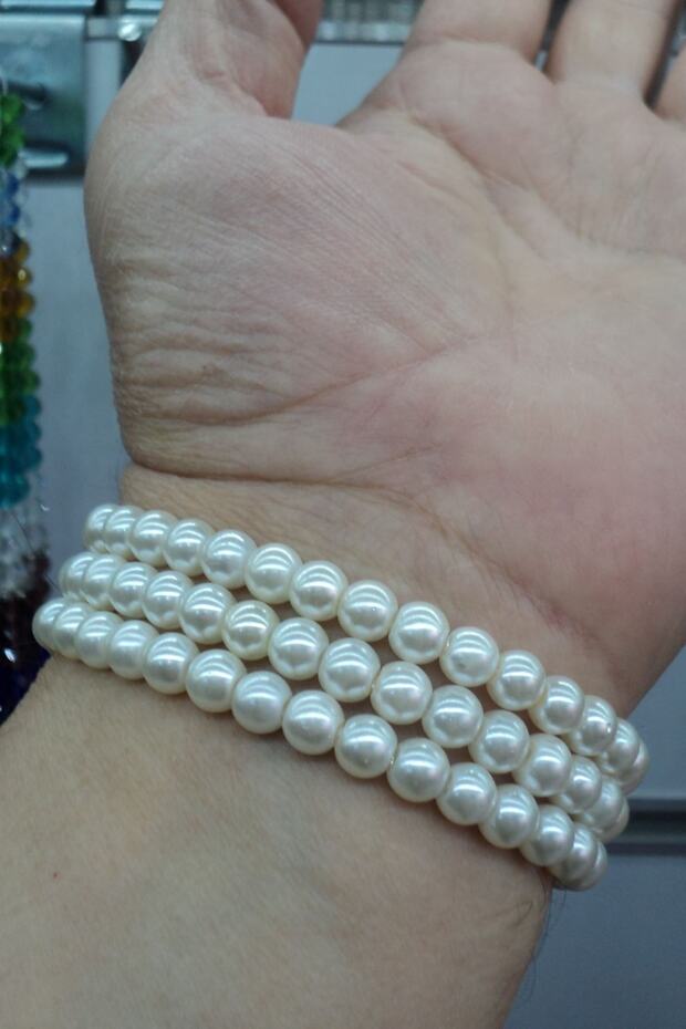 Pearl Rosary 99 Piece Cream Both Bracelet and Necklace