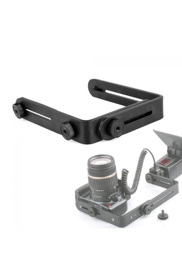 Ayarlanabilir Flash Bracket, L Şekli Flaş Dirseği - 9