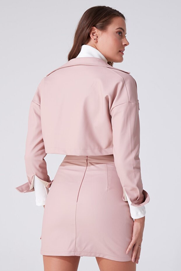 Kısa Deri Ceket - 3