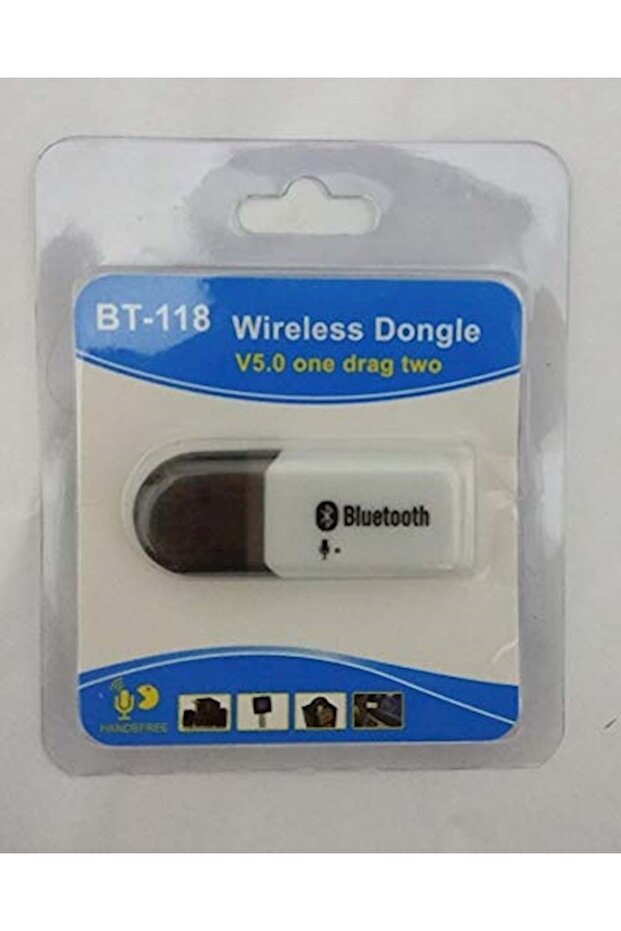Bt-118 Kablosuz Bluetooth Adaptörü V5.0 One Drag Two - 1